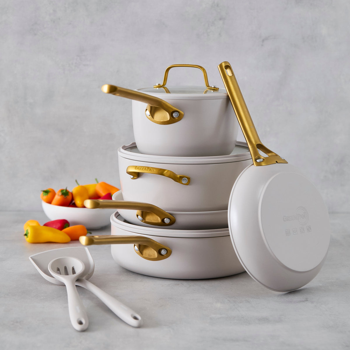 Reserve Pro Ceramic Nonstick 10-Piece Cookware Set | Oyster - Image 3