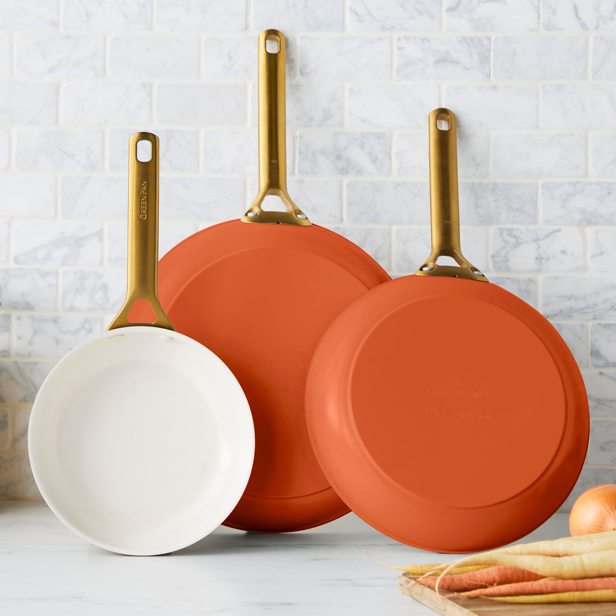 Reserve Pro Ceramic Nonstick 8. 10 and 12 Frypan Set | Harvest - Image 2