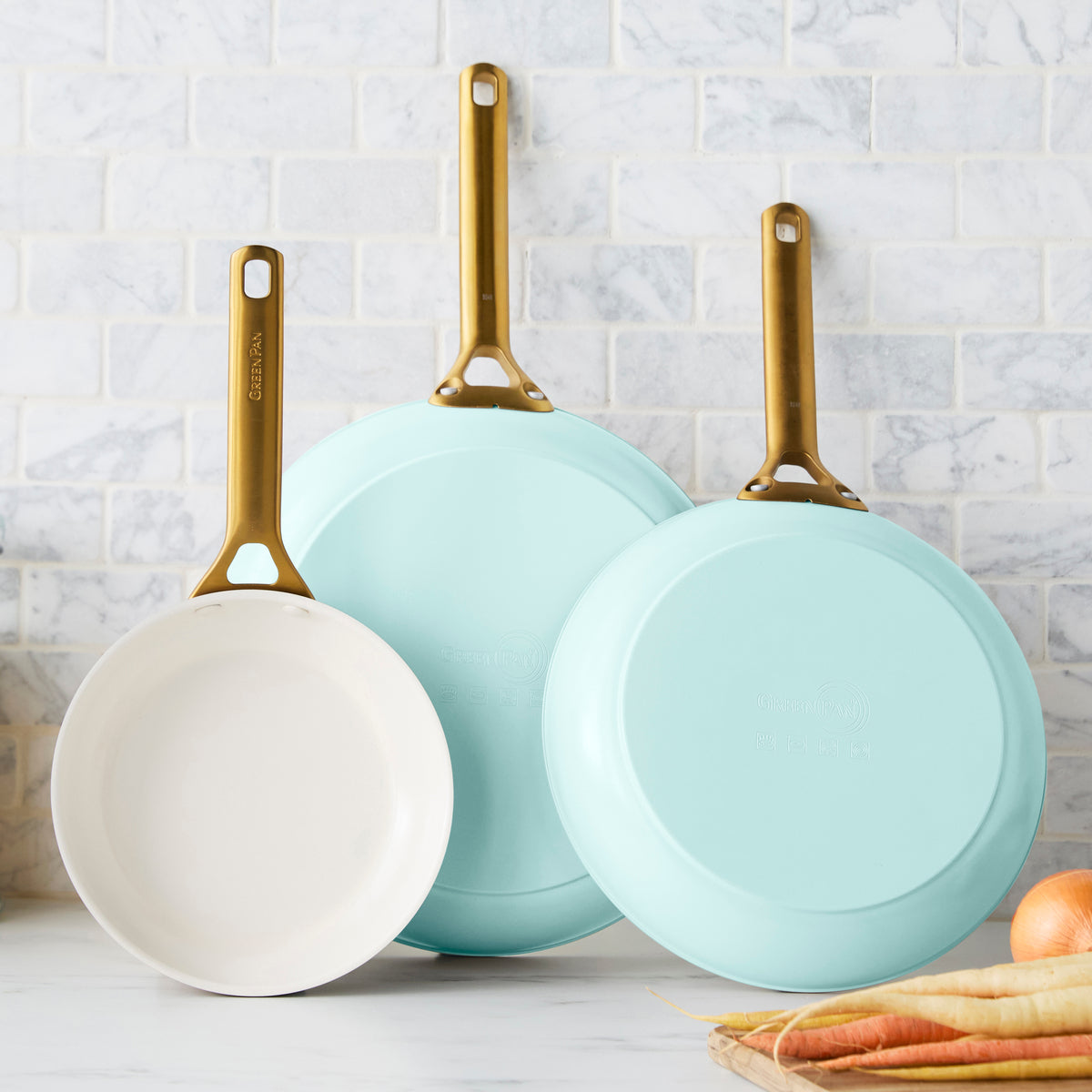 Reserve Pro Ceramic Nonstick 8. 10 and 12 Frypan Set | Seaside - Image 2