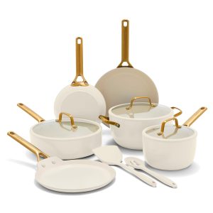Reserve Pro Ceramic Nonstick 11-Piece Cookware Set | Cream