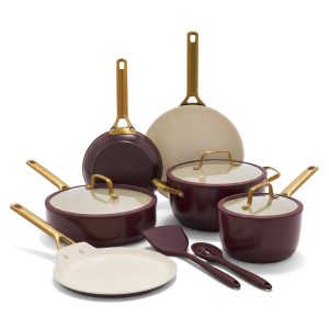Reserve Pro Ceramic Nonstick 11-Piece Cookware Set | Bordeaux