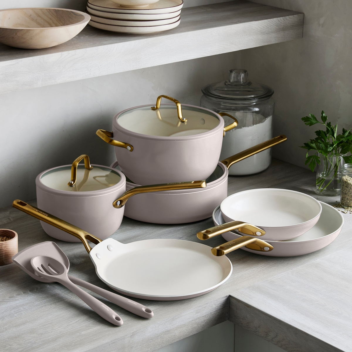 Reserve Pro Ceramic Nonstick 11-Piece Cookware Set | Oyster - Image 2