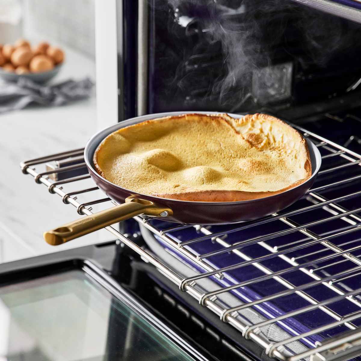 Reserve Ceramic Nonstick 10 and 12 Frypan Set | Burgundy - Image 3