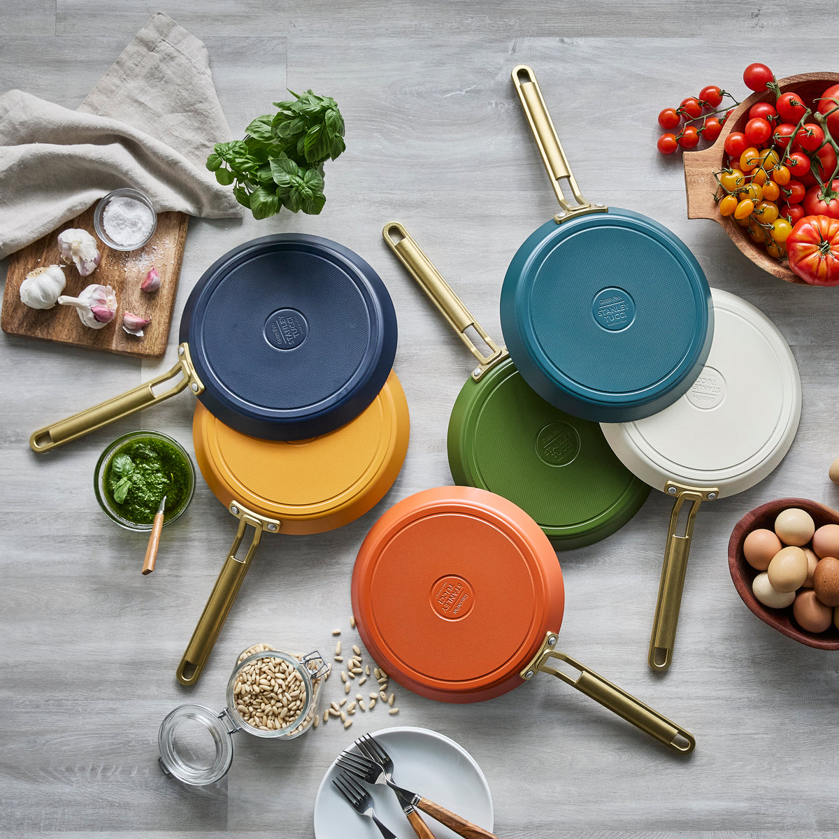 Stanley Tucci™ Ceramic Nonstick 10 Crepe and Omelette Pan | Carrara White - Image 17