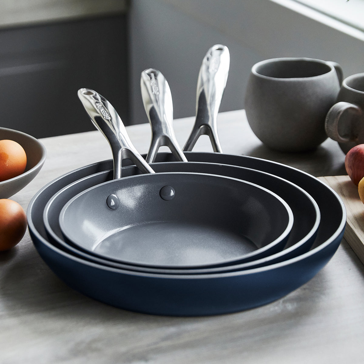 Valencia Pro Ceramic Nonstick 8. 9.5. and 11 Frypan Set | Twilight - Image 9