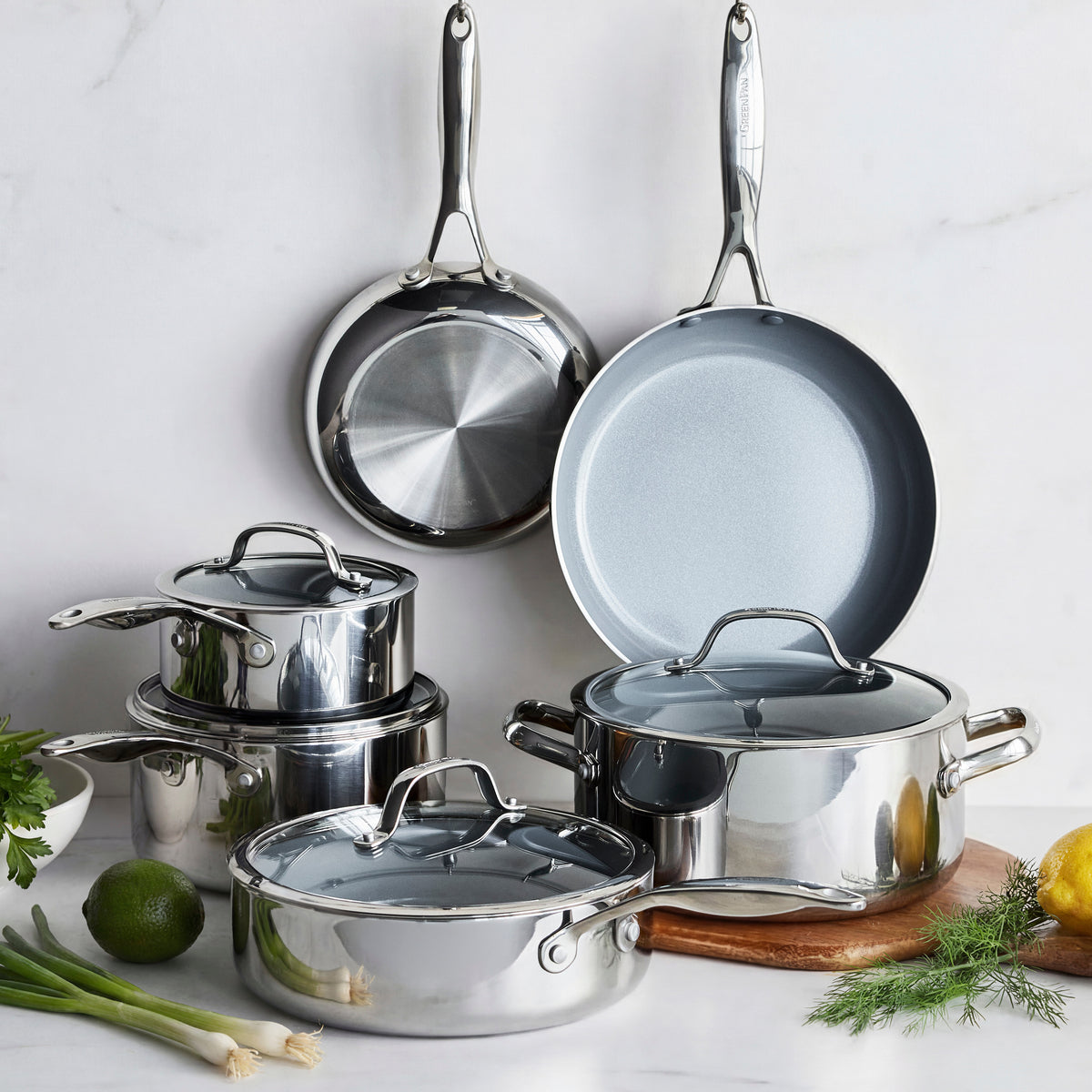 Valencia Pro Stainless Steel 10-Piece Cookware Set - Image 2