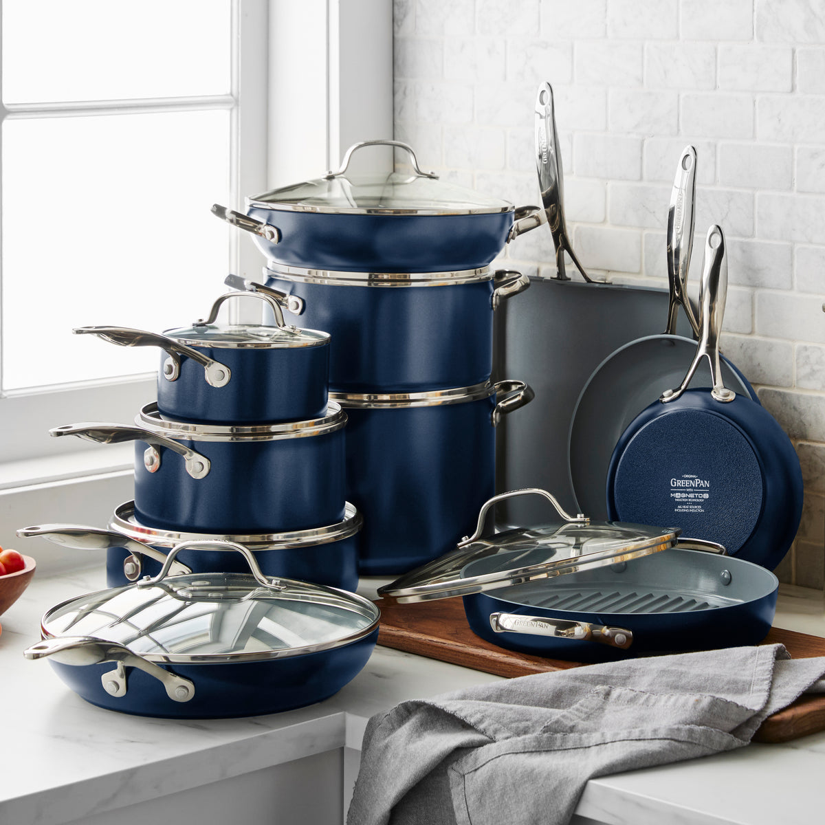 Valencia Pro Ceramic Nonstick 19-Piece Cookware Set | Twilight - Image 2