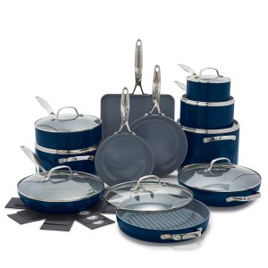 Valencia Pro Ceramic Nonstick 19-Piece Cookware Set | Twilight