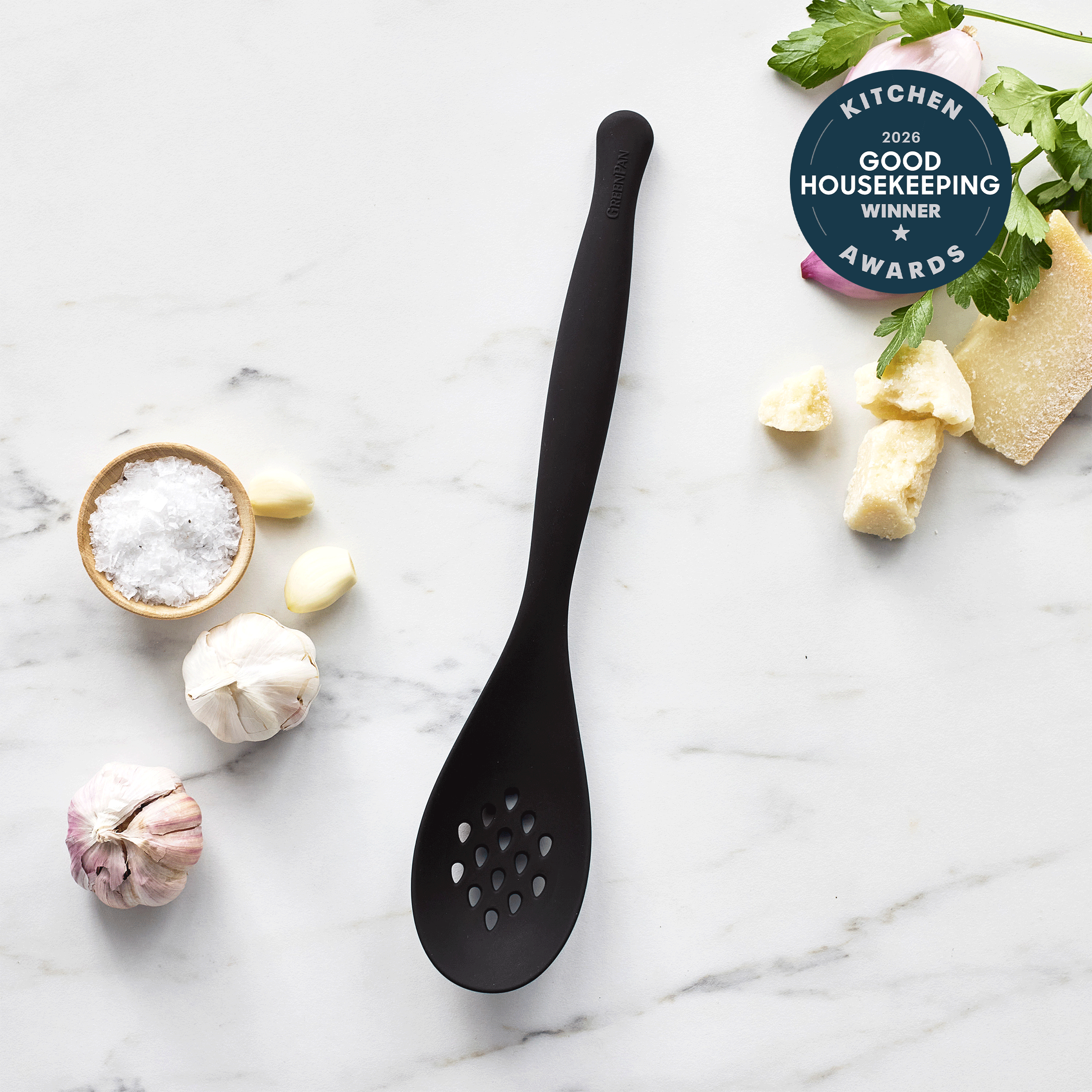Premiere Silicone Slotted Spoon | Black - Image 2