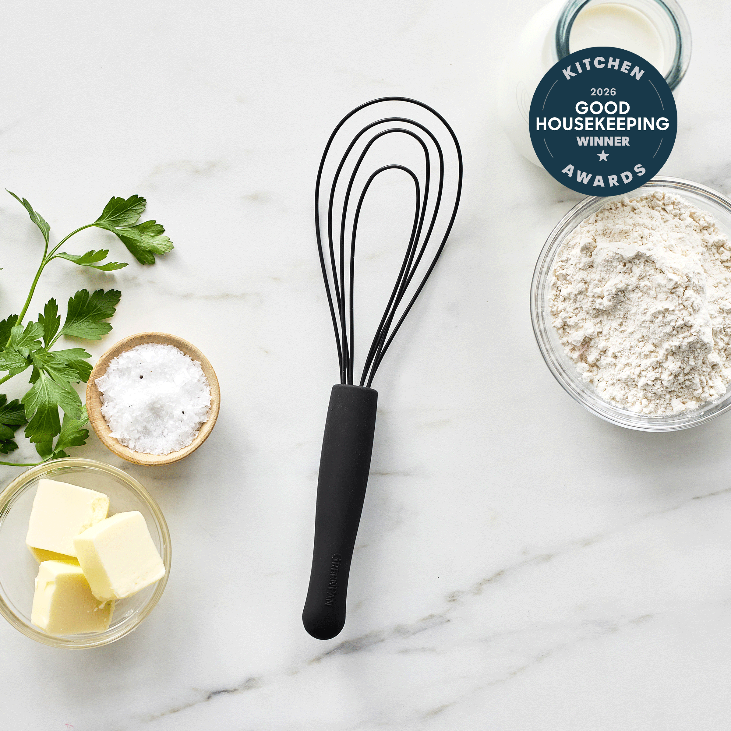 Premiere Silicone Flat Whisk | Black - Image 2