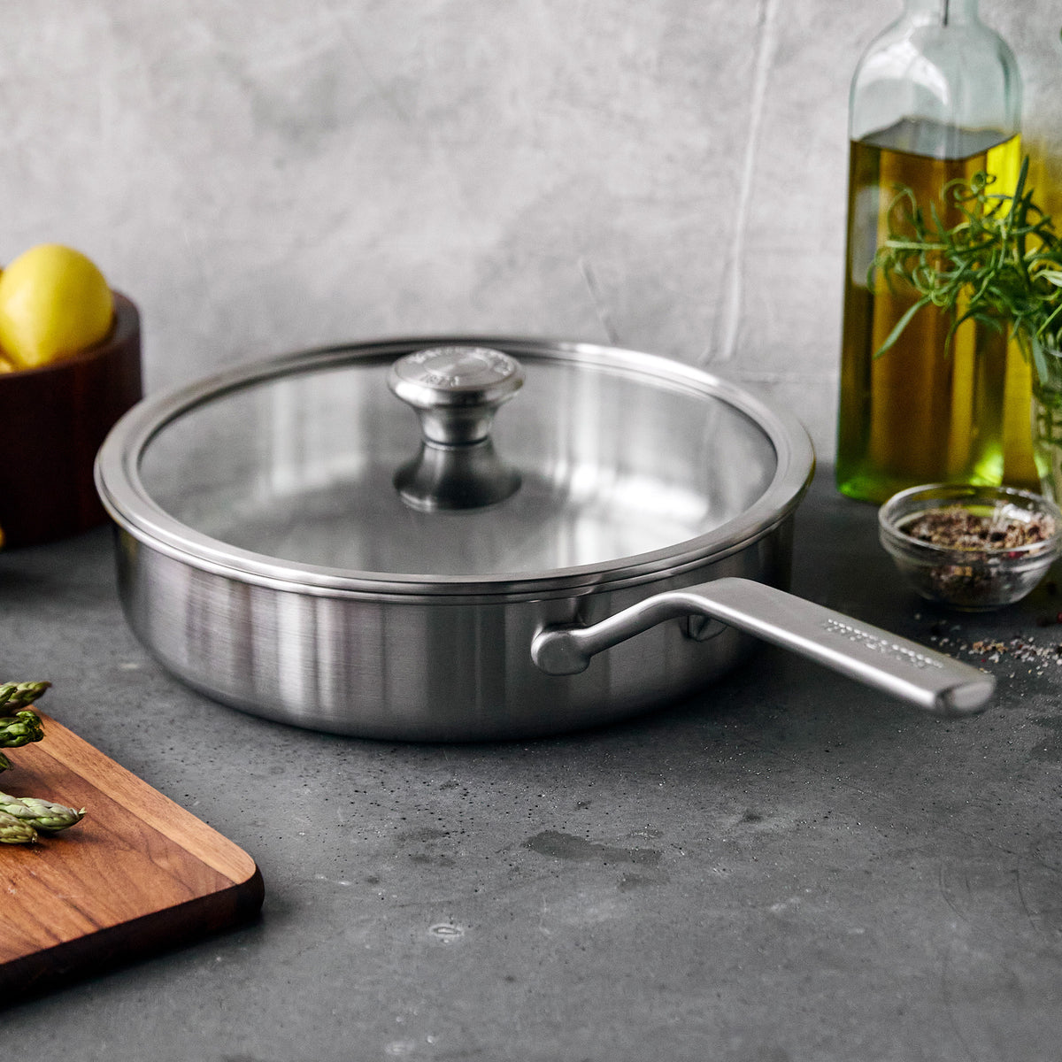 Merten & Storck Stainless Steel 3.5-Quart Sauté Pan with Lid - Image 2