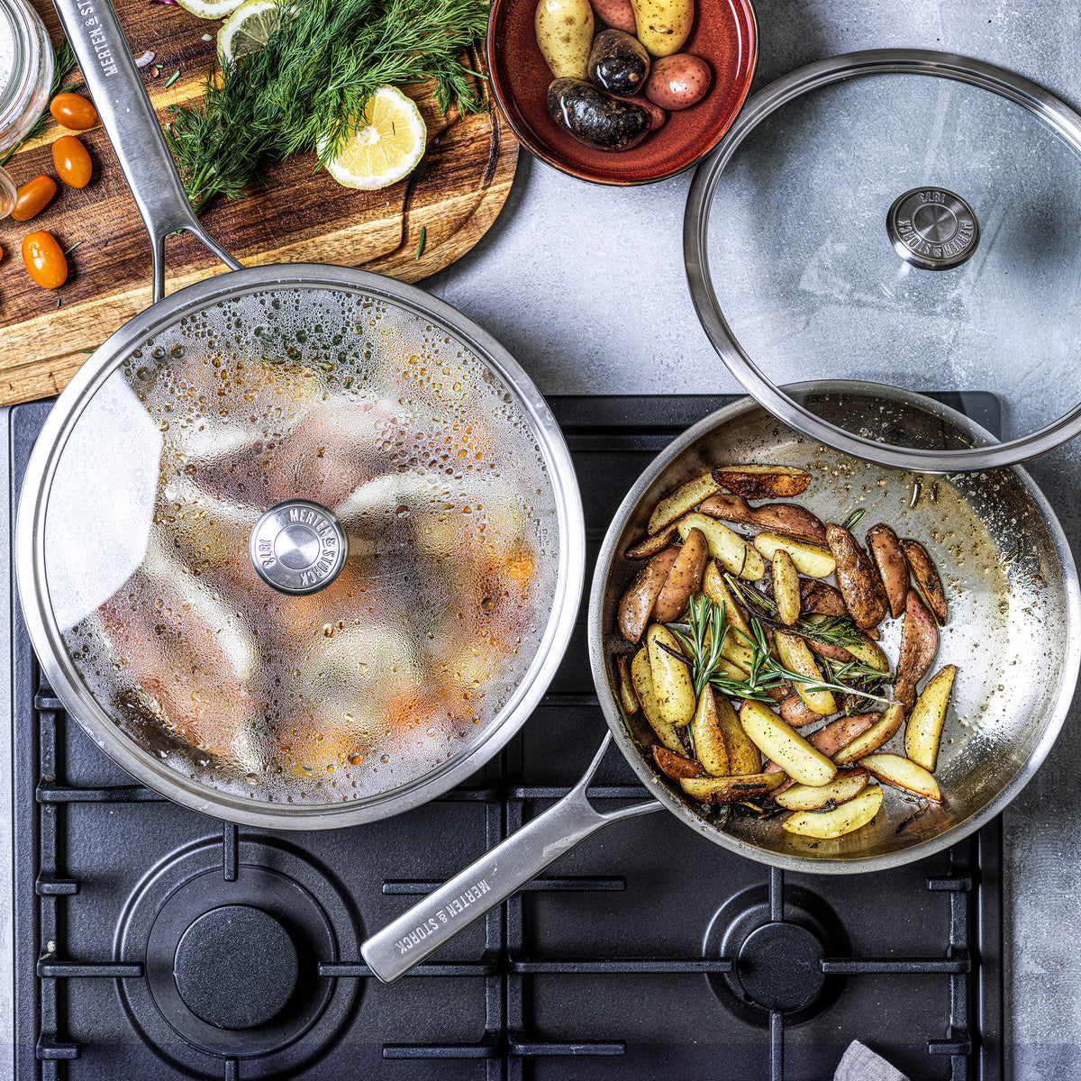 Merten & Storck Stainless Steel 3.5-Quart Sauté Pan with Lid - Image 7