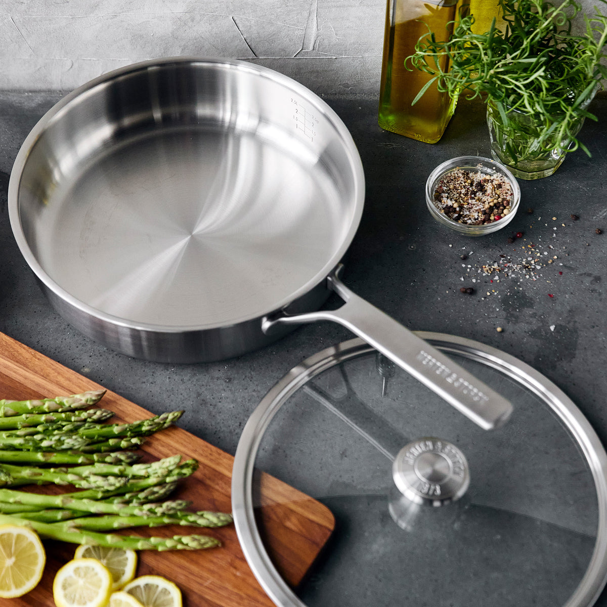 Merten & Storck Stainless Steel 3.5-Quart Sauté Pan with Lid - Image 3