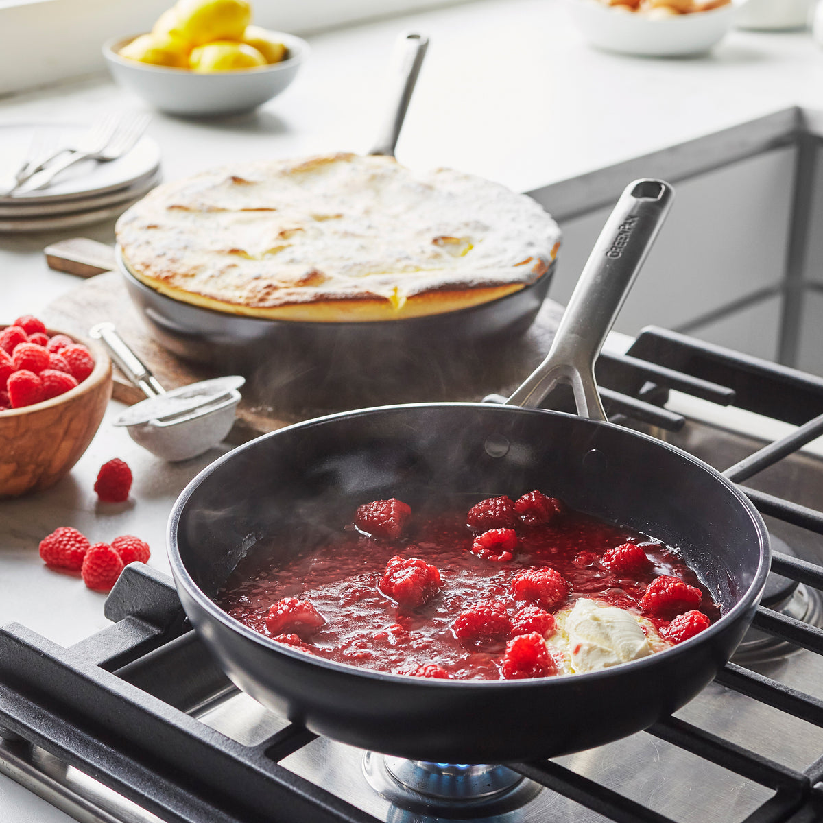 GP5 Infinite8 Ceramic Nonstick 9.5 and 11 Frypan Set - Image 4