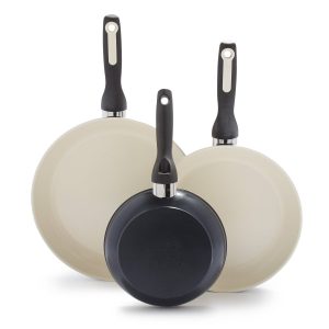 Rio Ceramic Nonstick 7. 9.5 and 11 Frypan Set | Black
