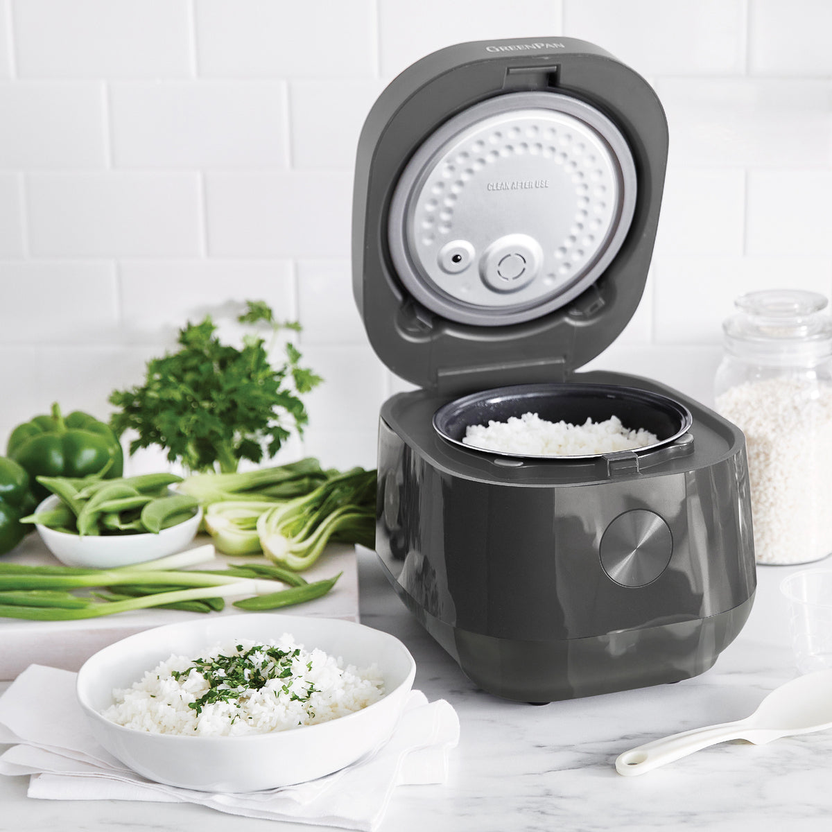 Bistro 8-Cup Carb-Reducing Rice Cooker | Graphite - Image 7