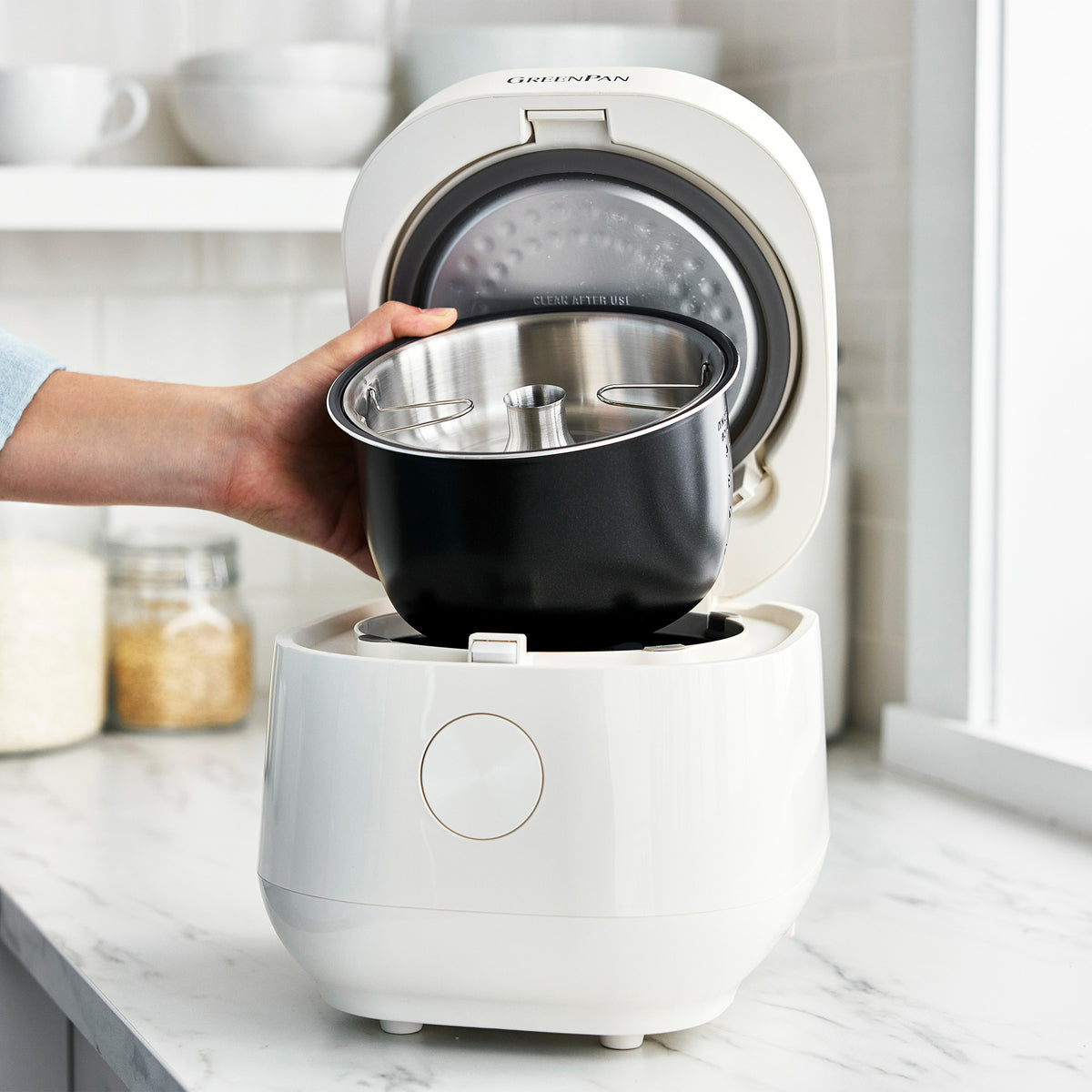 Bistro 8-Cup Carb-Reducing Rice Cooker | Cloud Cream - Image 3