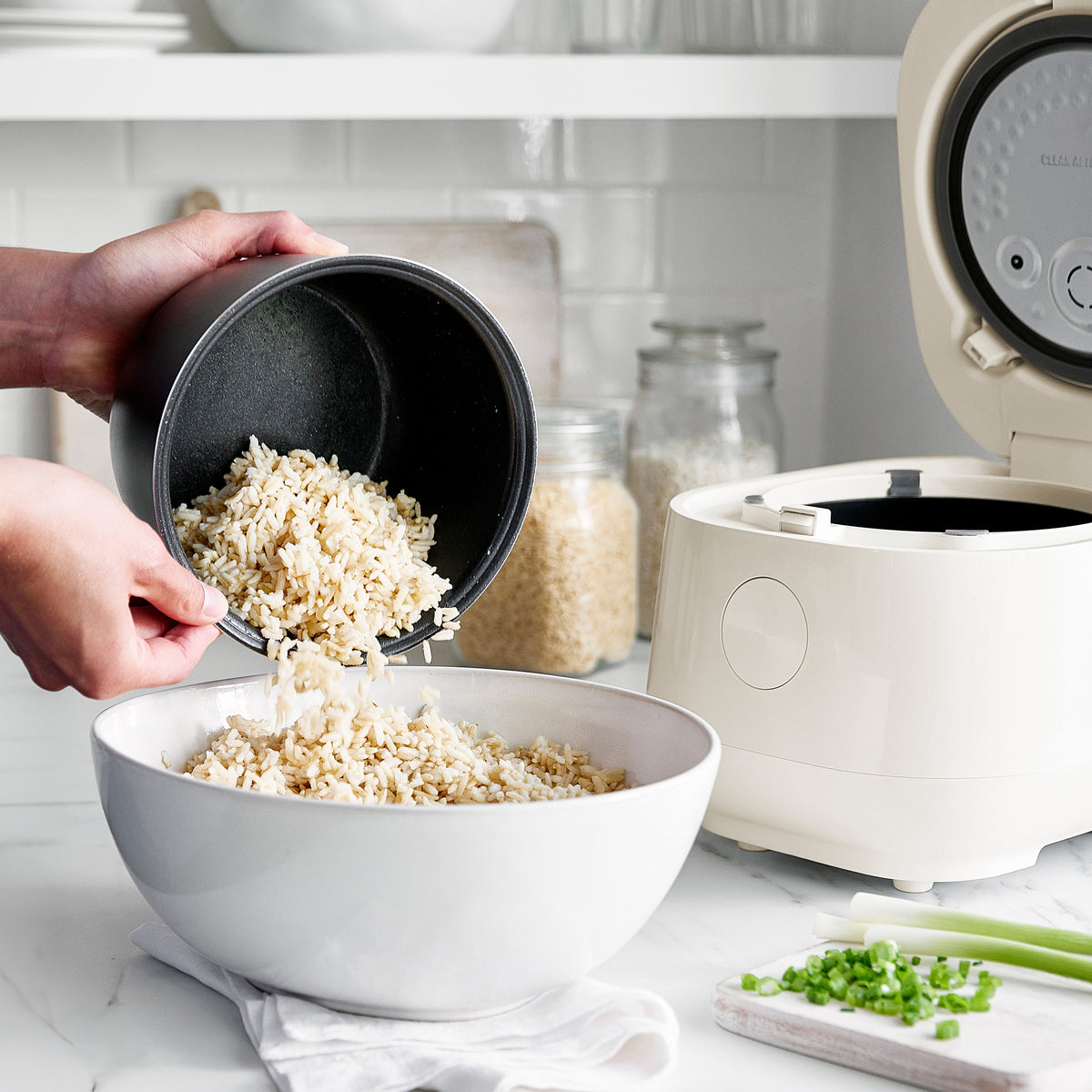 Bistro 8-Cup Carb-Reducing Rice Cooker | Cloud Cream - Image 6