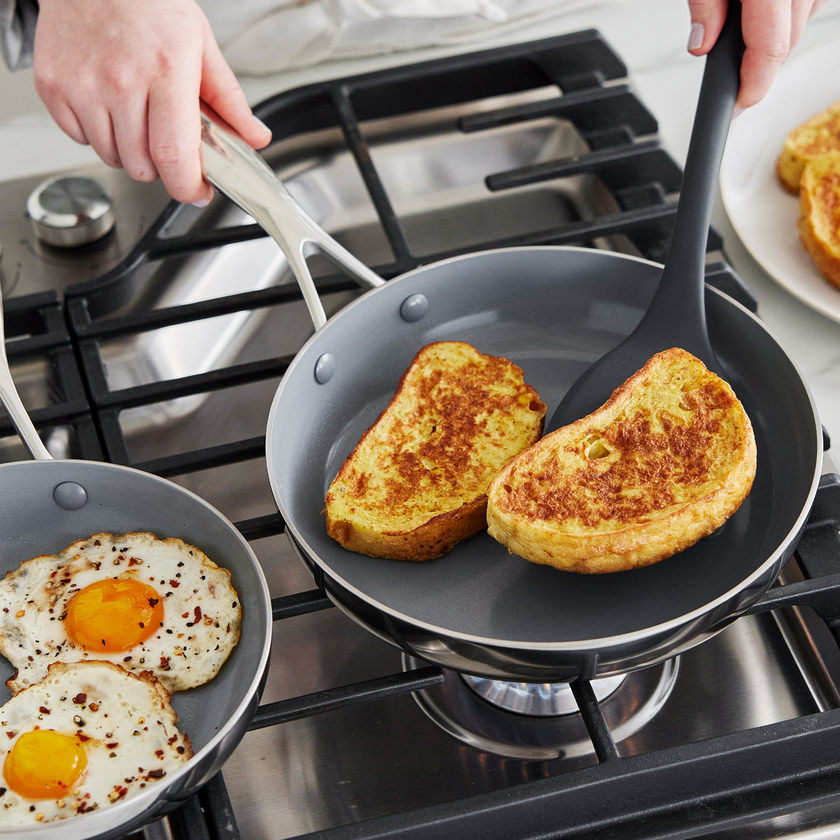 Valencia Pro Stainless Steel 8 and 10 Frypan Set - Image 6