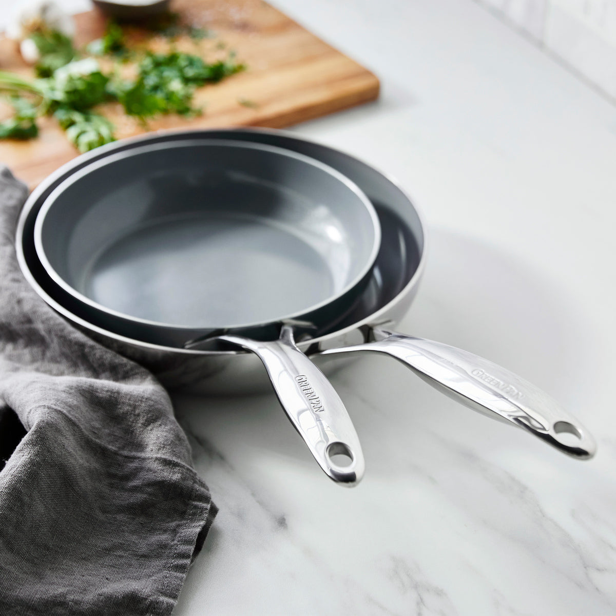Valencia Pro Stainless Steel 8 and 10 Frypan Set - Image 10