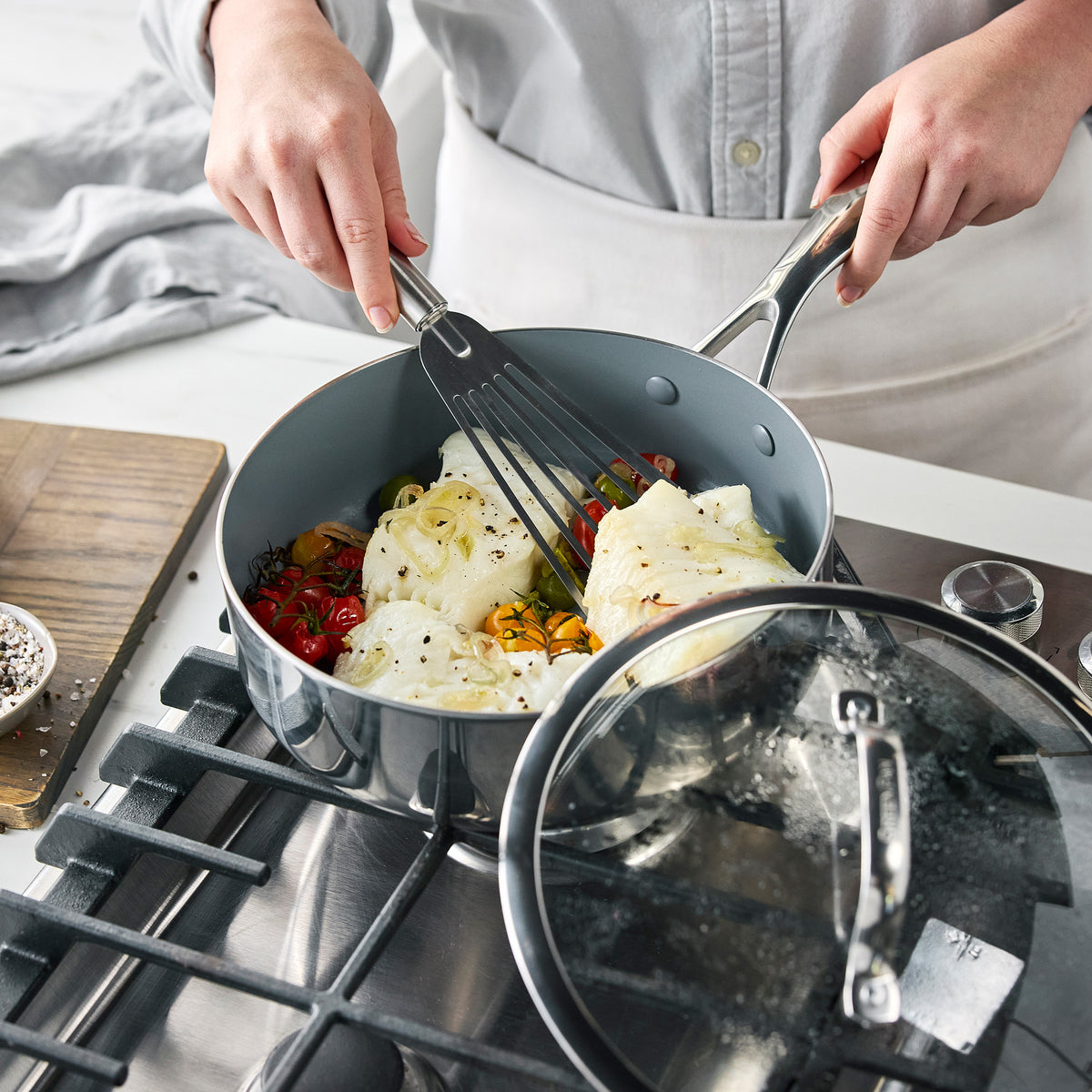 Valencia Pro Stainless Steel 10-Piece Cookware Set - Image 8