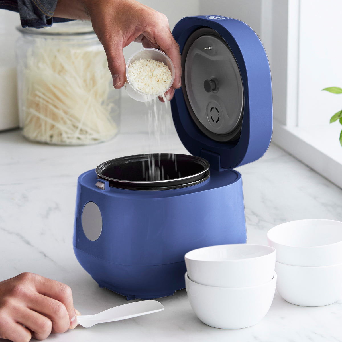 GreenLife 4-Cup Rice & Grains Cooker | Blue - Image 3