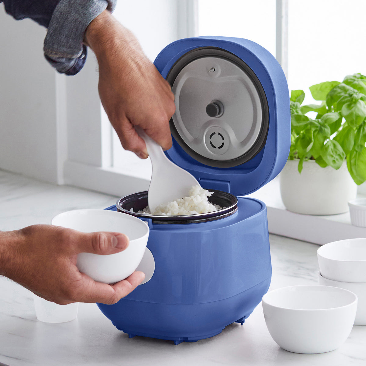 GreenLife 4-Cup Rice & Grains Cooker | Blue - Image 6