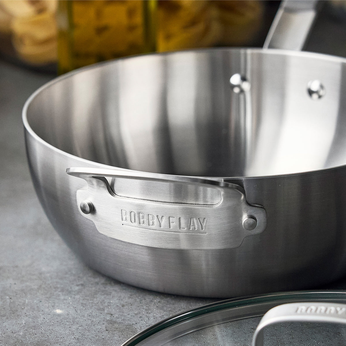 Bobby Flay by GreenPan 3.57-Quart Stainless Steel Chef's Pan with Lid - Image 8