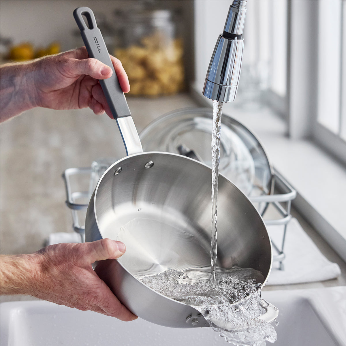 Bobby Flay by GreenPan 3.57-Quart Stainless Steel Chef's Pan with Lid - Image 9