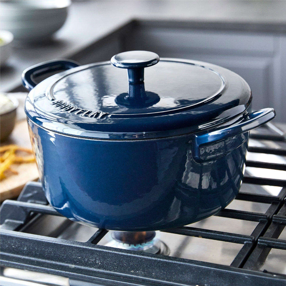 Bobby Flay by GreenPan 5.5-Quart Enameled Cast Iron Dutch Oven | Cobalt - Image 5