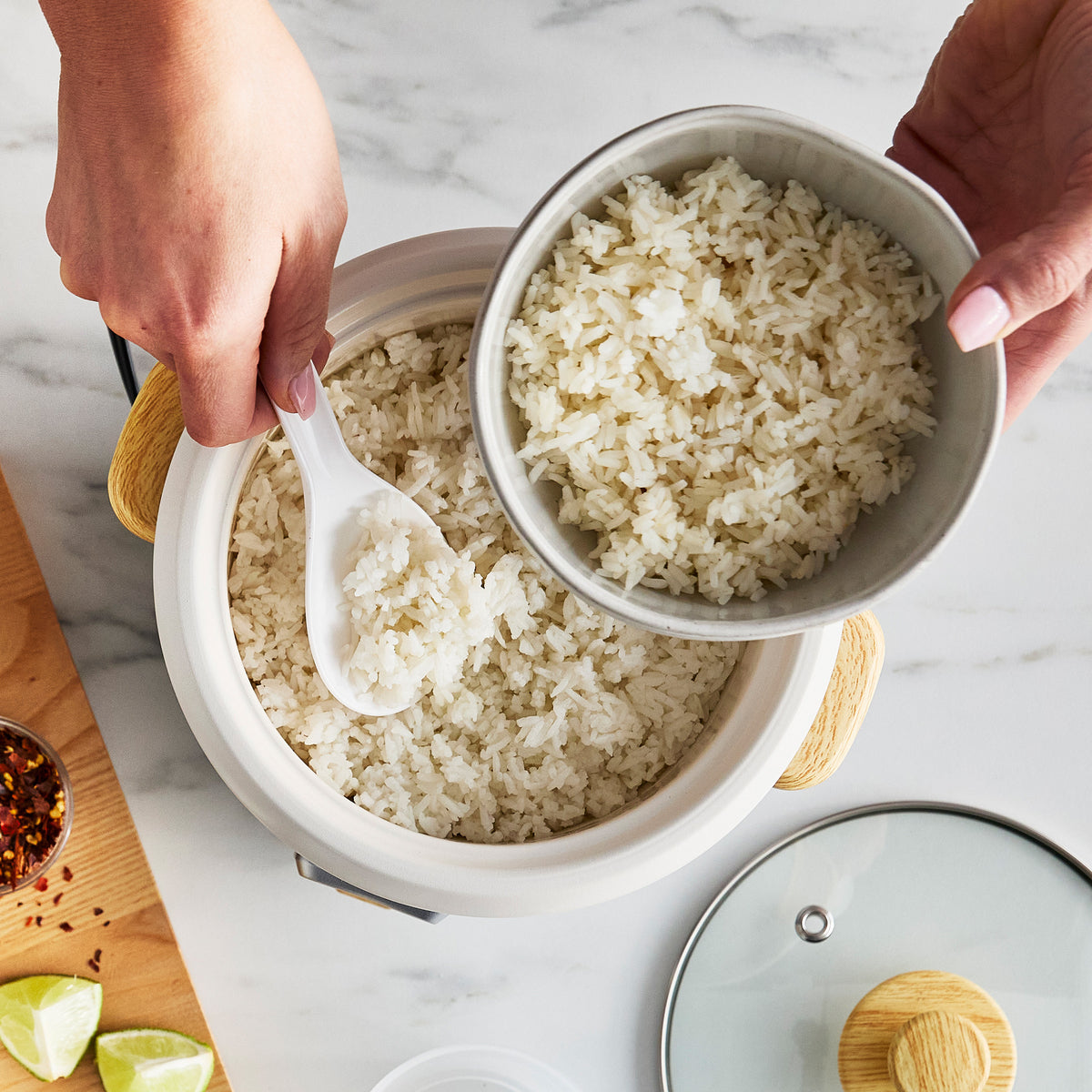 GreenLife 6-Cup Rice Cooker | Quartz Gray - Image 7