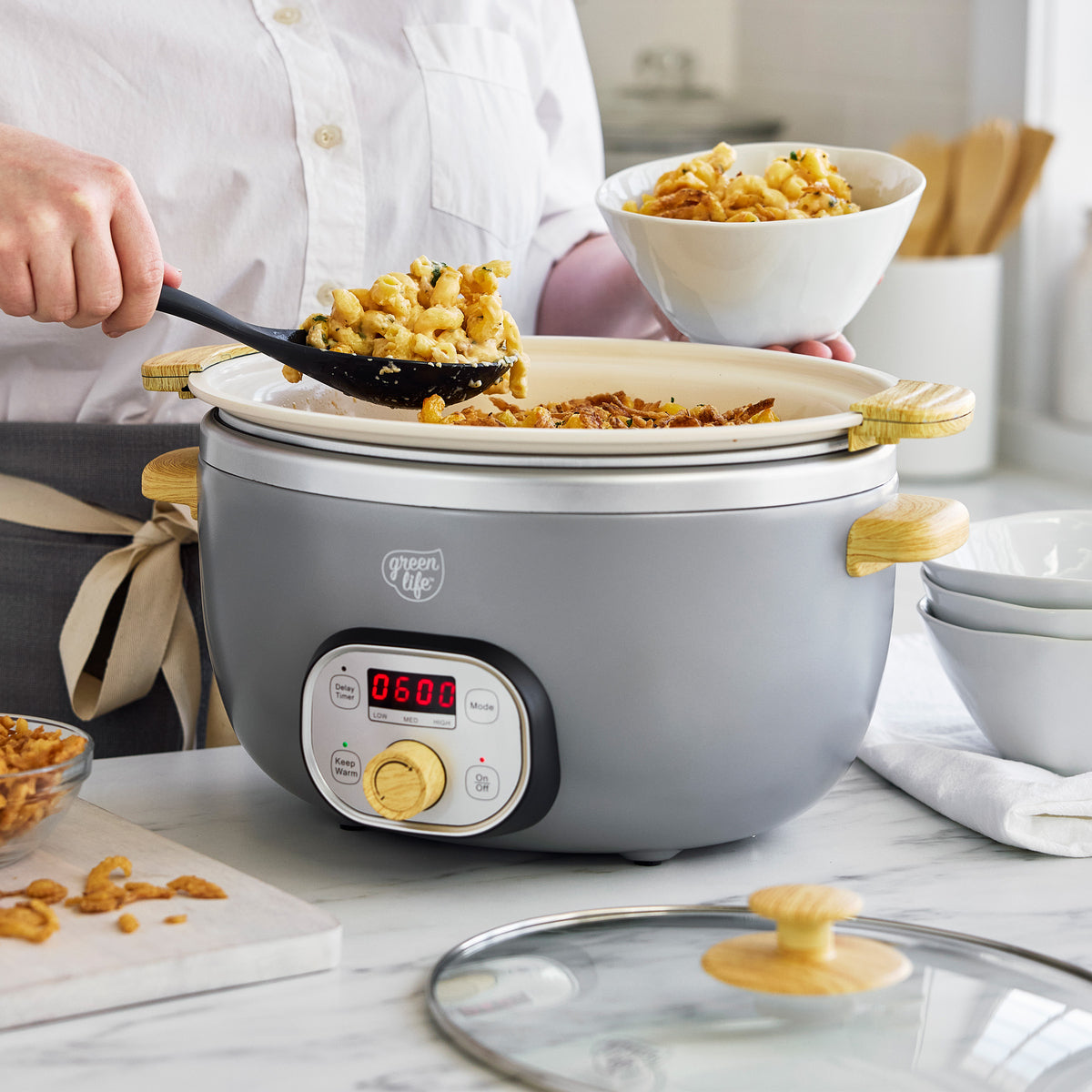 GreenLife Healthy 6-Quart Slow Cooker | Quartz Gray - Image 6