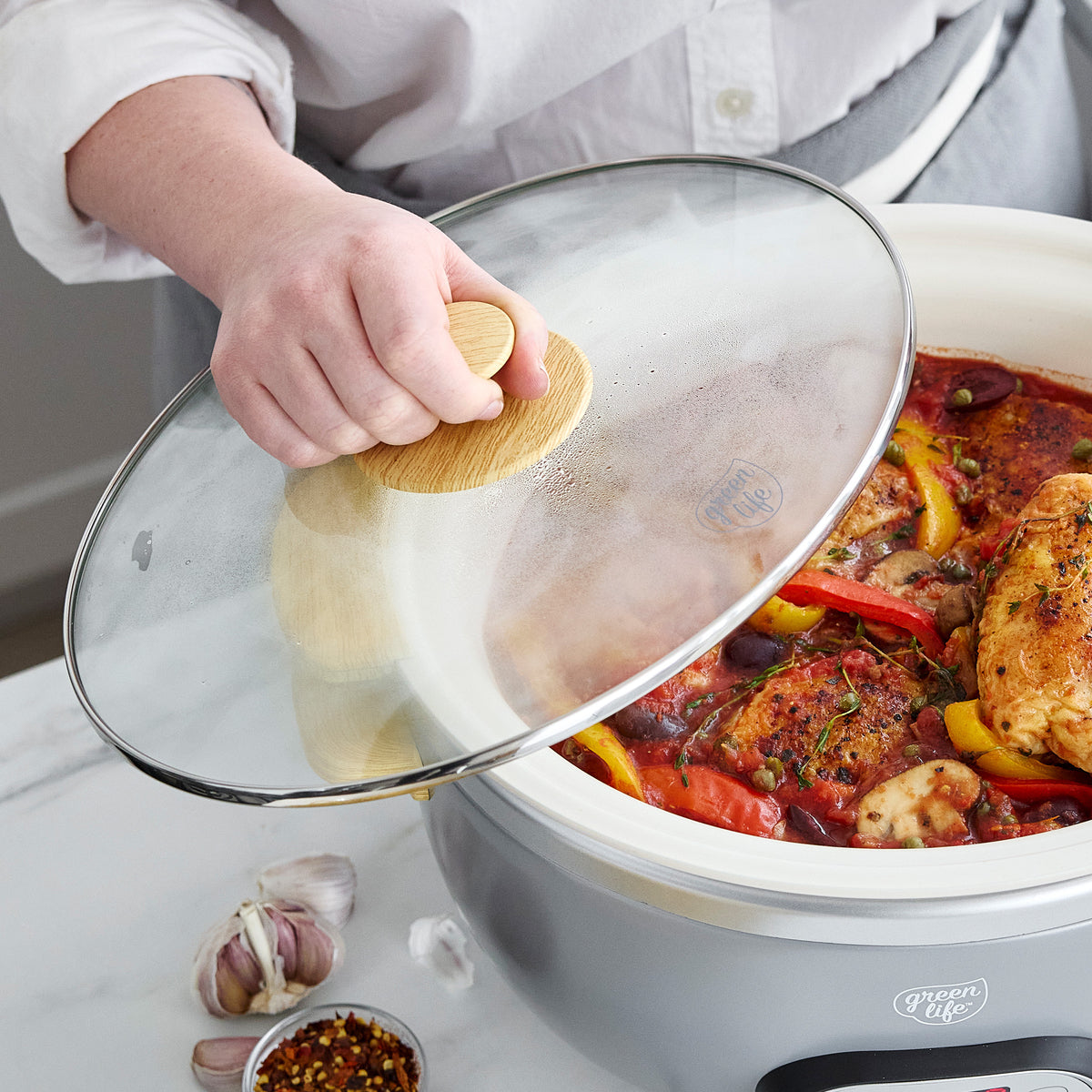 GreenLife Healthy 6-Quart Slow Cooker | Quartz Gray - Image 7