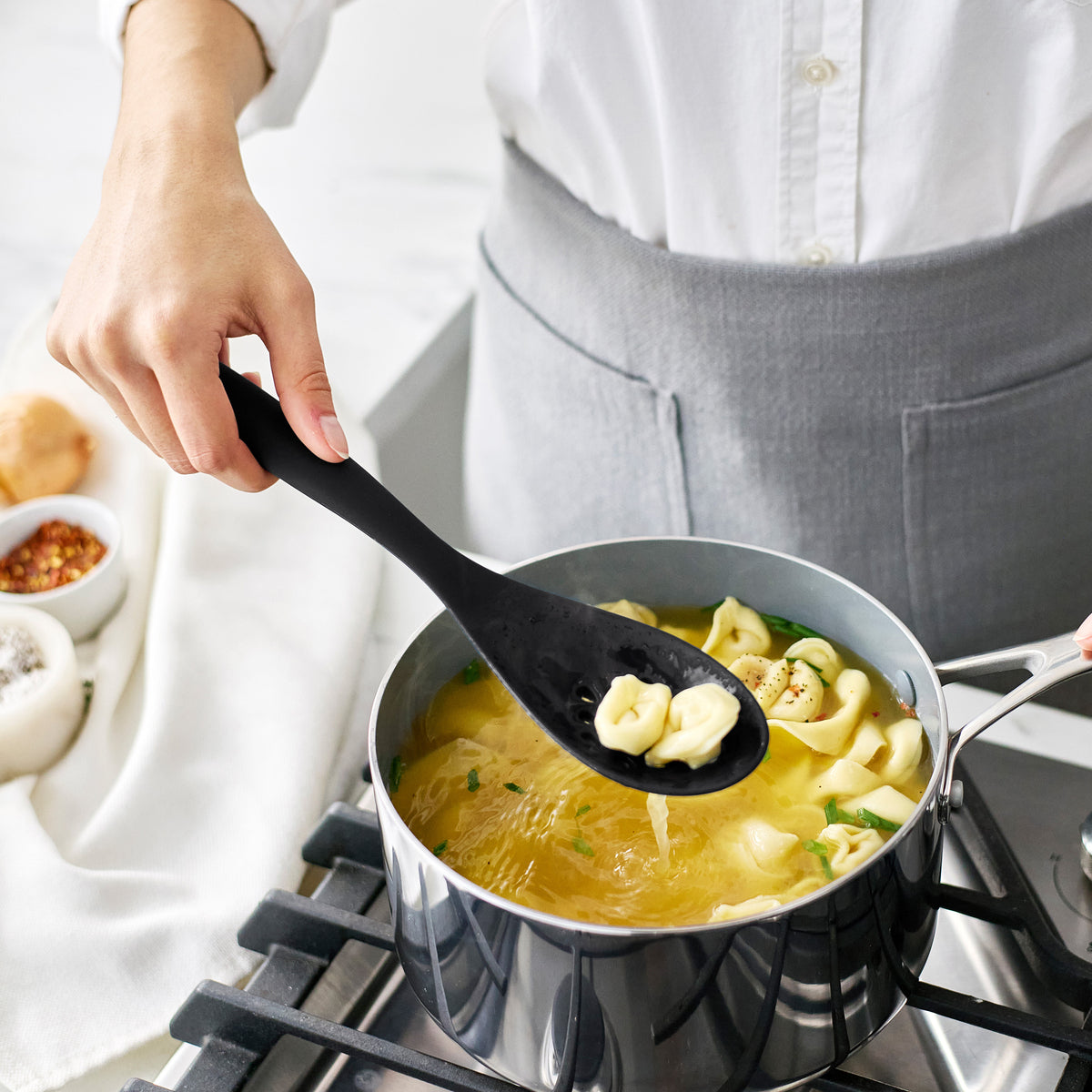 Premiere Silicone Slotted Spoon | Black - Image 3