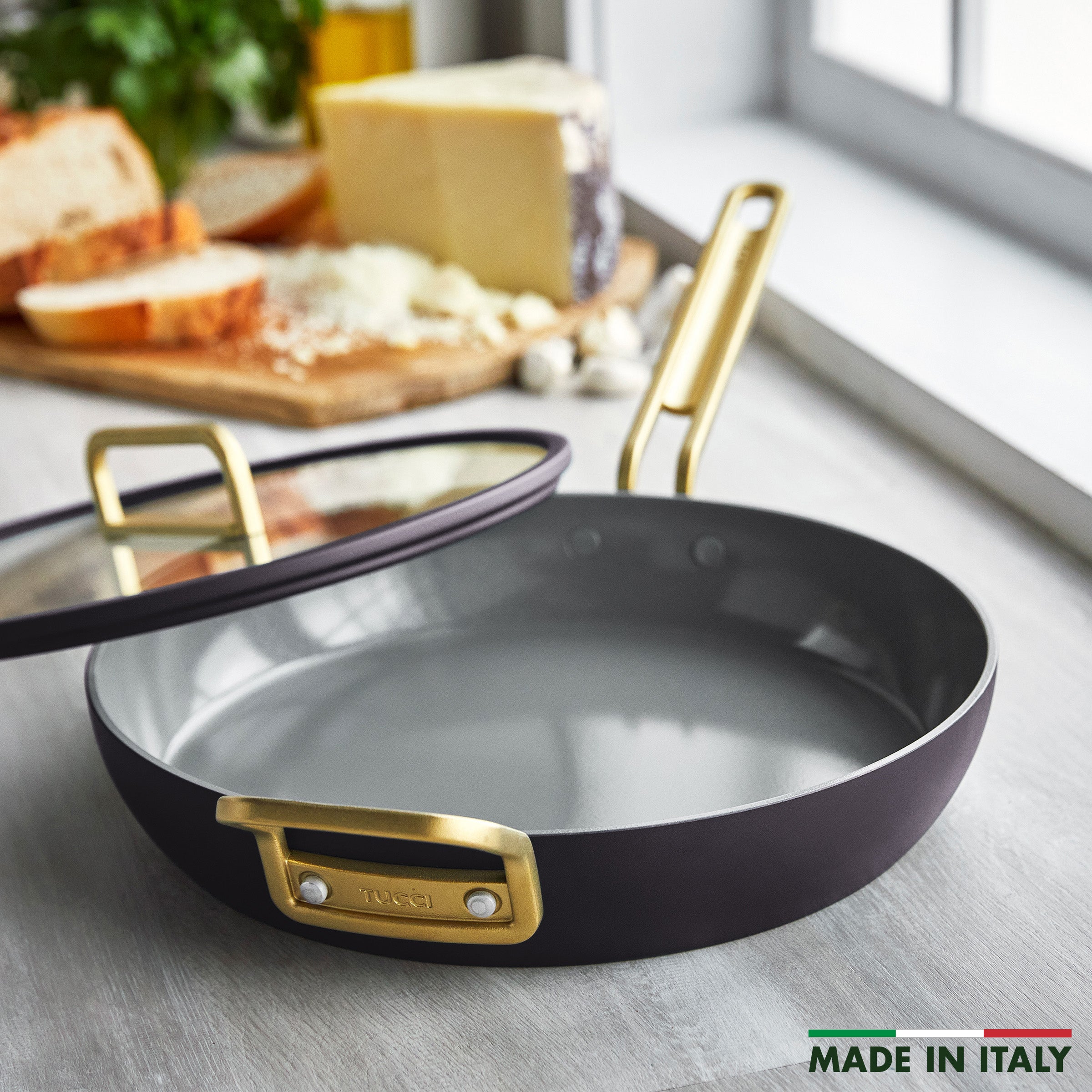 Stanley Tucci™ Ceramic Nonstick 12 Frypan with Lid | Calabrian Fig - Image 2