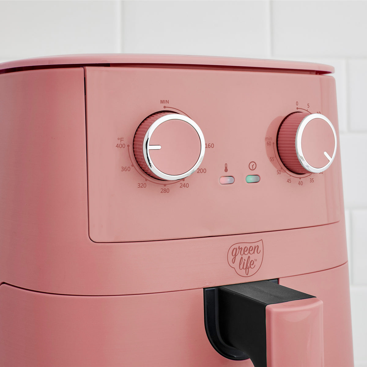 GreenLife 4.5-Quart EZ Air Fryer | Dusty Rose - Image 4