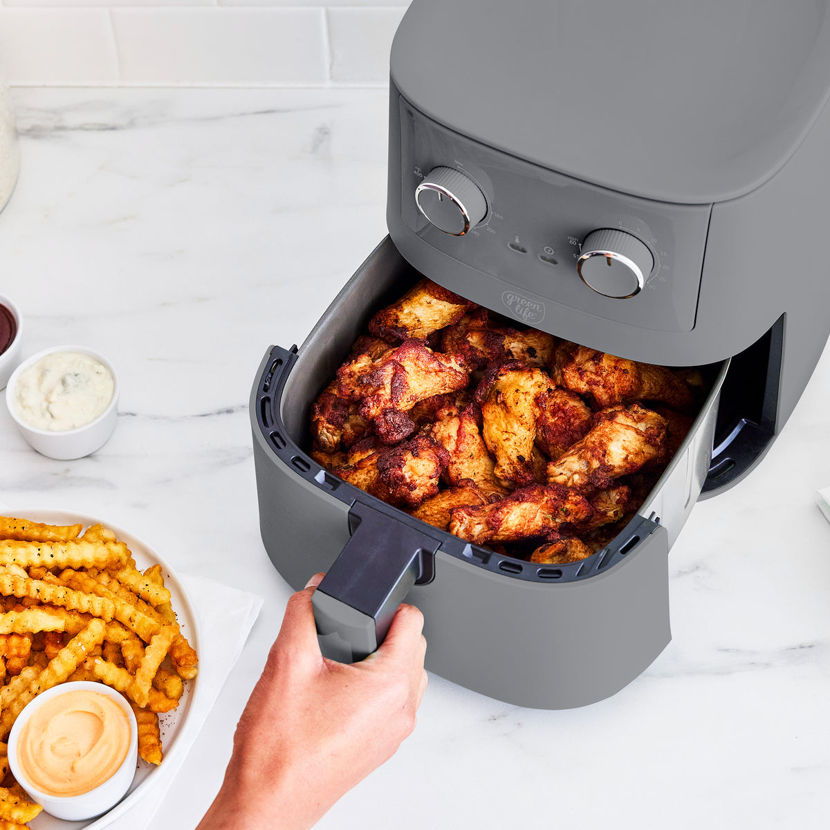 GreenLife 4.5-Quart EZ Air Fryer | Graphite - Image 3