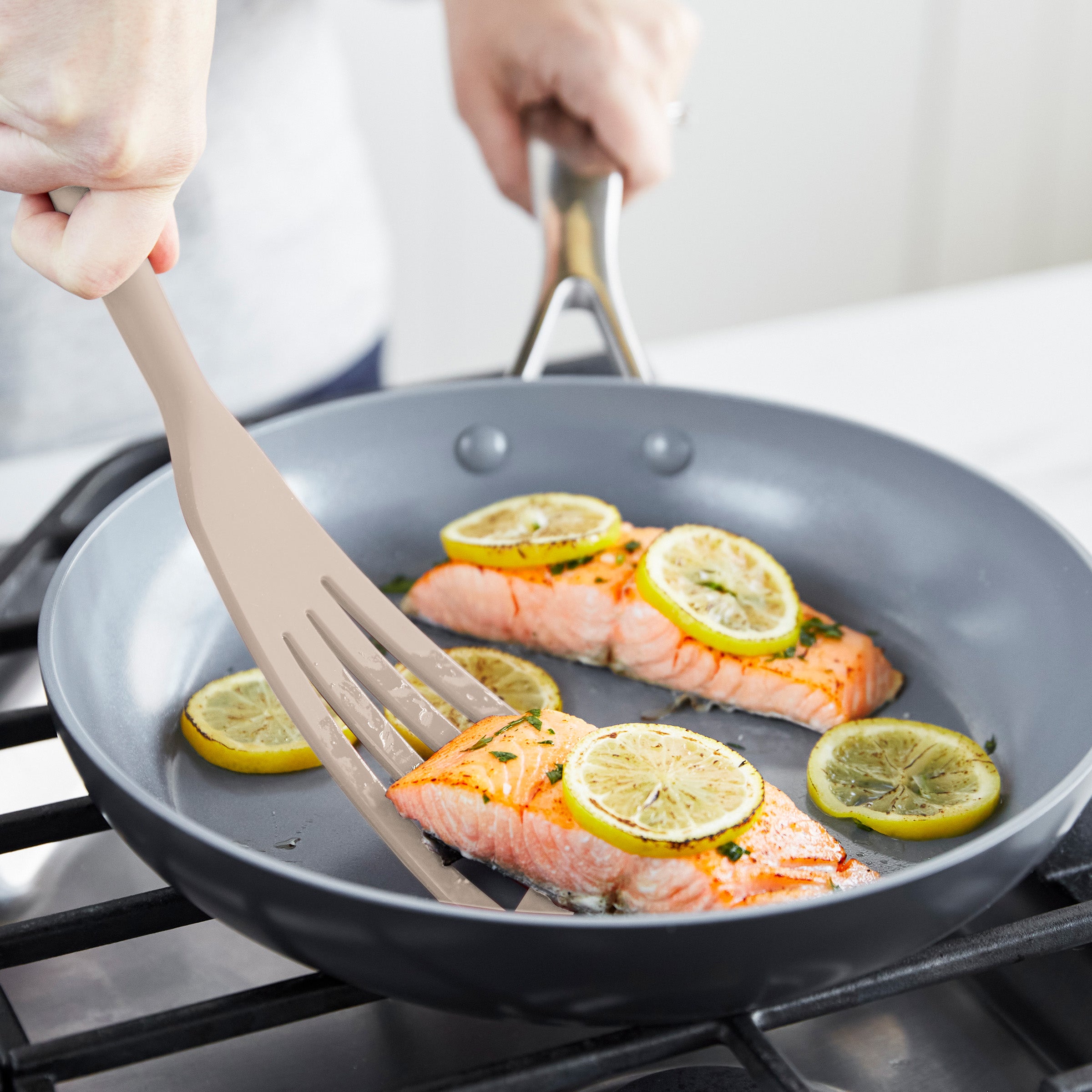 Platinum Silicone 7-Piece Utensil and Crock Set | Taupe - Image 4