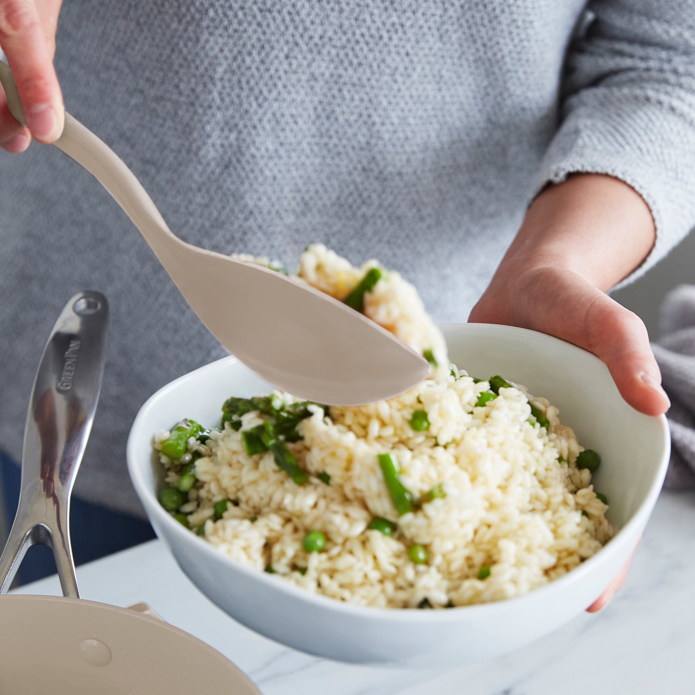 Platinum Silicone 7-Piece Utensil and Crock Set | Taupe - Image 6