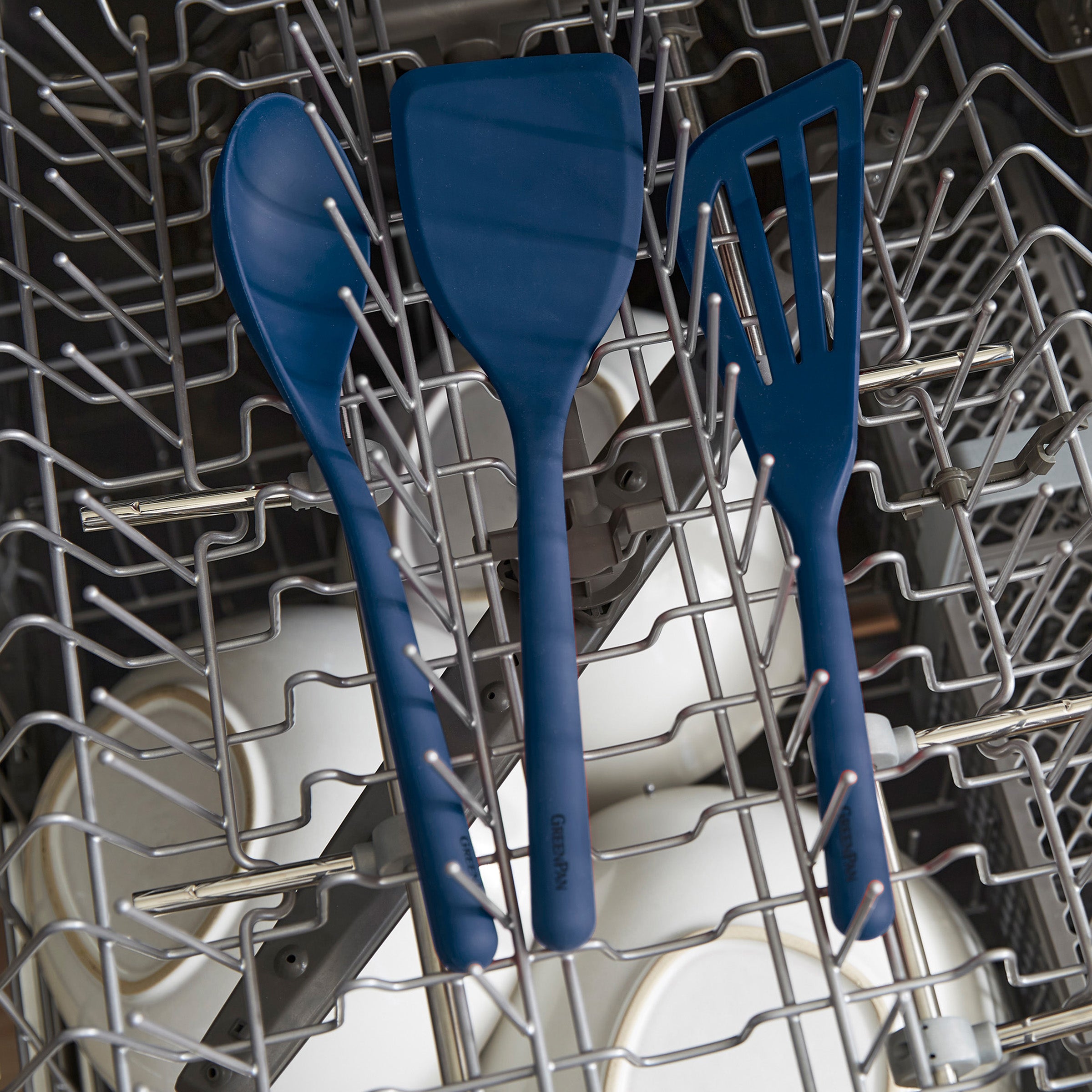Platinum Silicone 7-Piece Utensil and Crock Set | Navy - Image 6