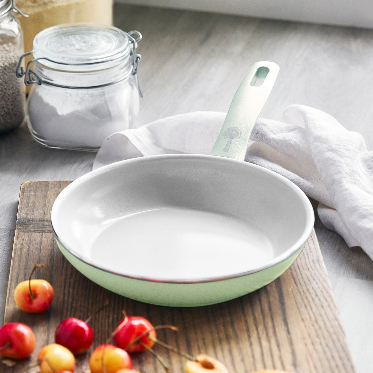 Dover Ceramic Nonstick 12-Piece Cookware Set | Pastel Green - Image 6