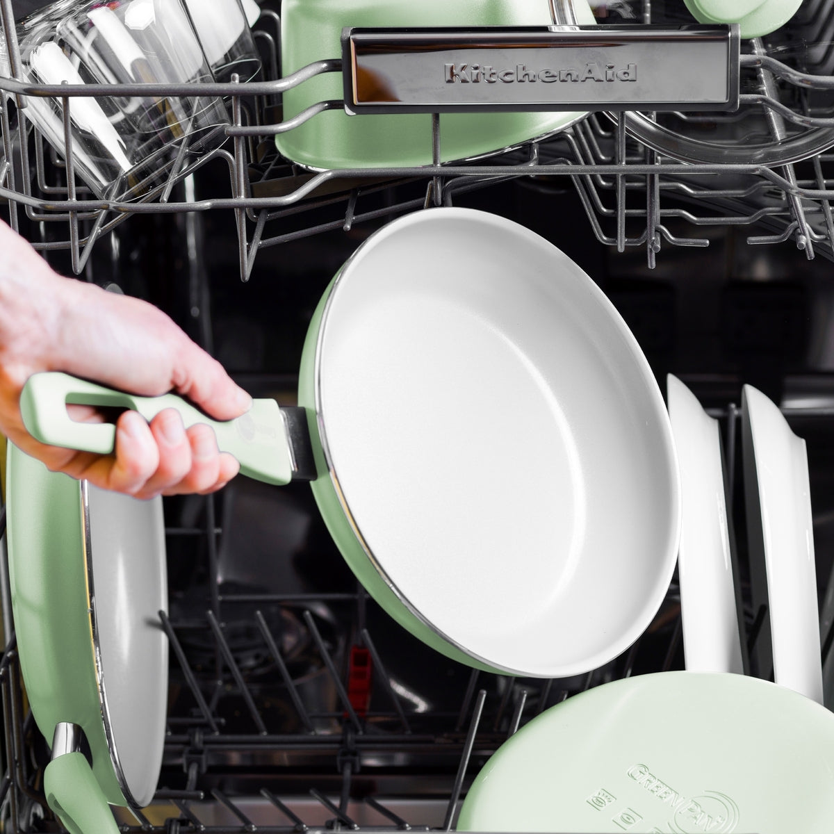 Dover Ceramic Nonstick 12-Piece Cookware Set | Pastel Green - Image 7