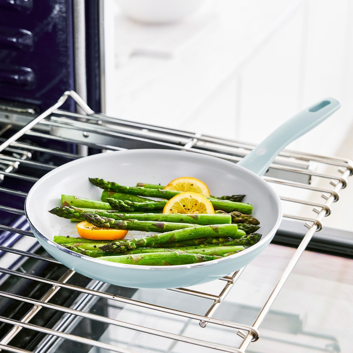 Dover Ceramic Nonstick 8 Frypan with Spatula | Blue Haze - Image 4