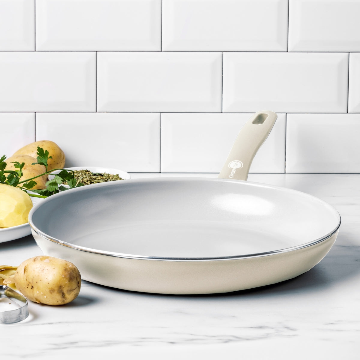 Dover Ceramic Nonstick 12 Frypan | Cream White - Image 2