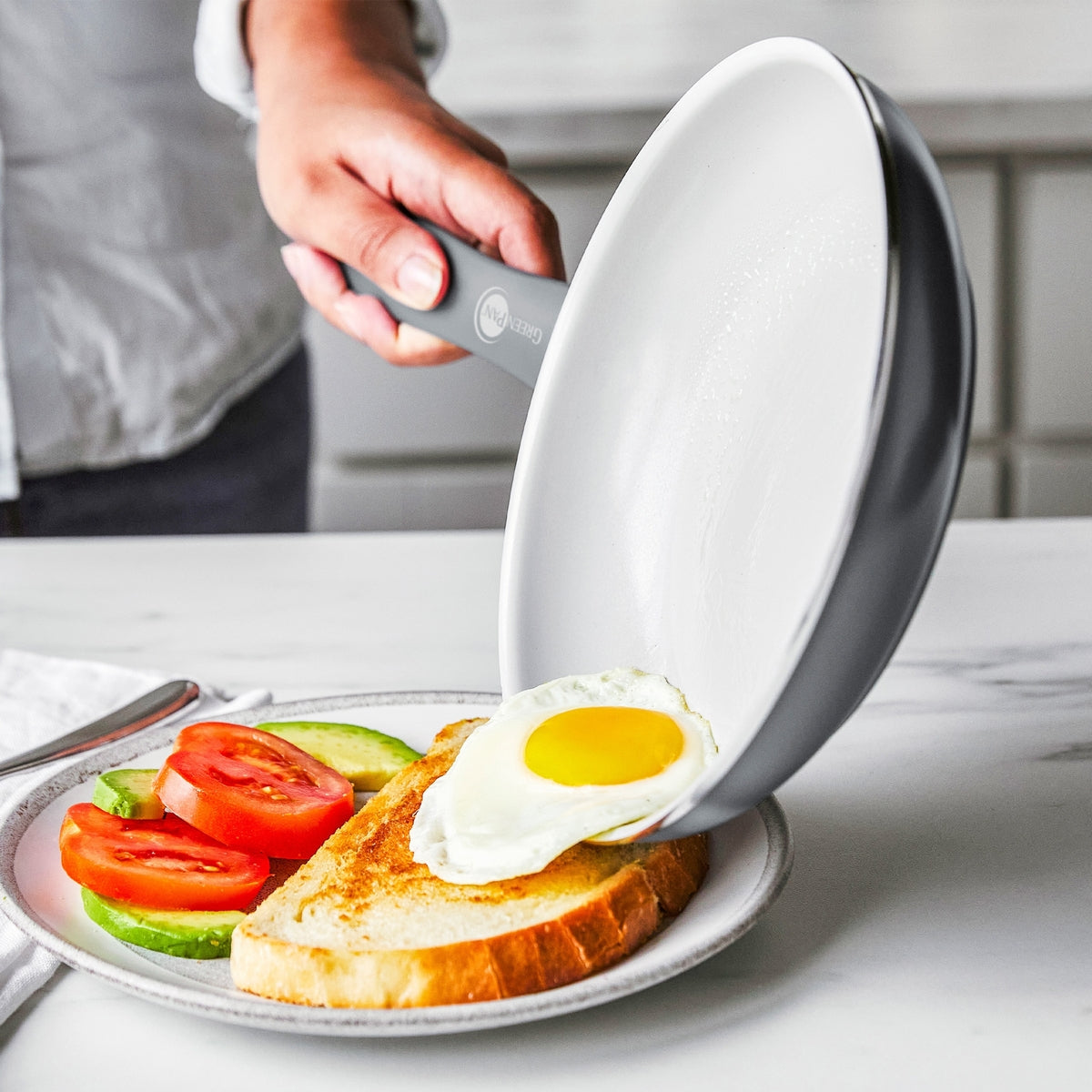 Dover Ceramic Nonstick 8. 10 and 12 Frypan Set - Image 3