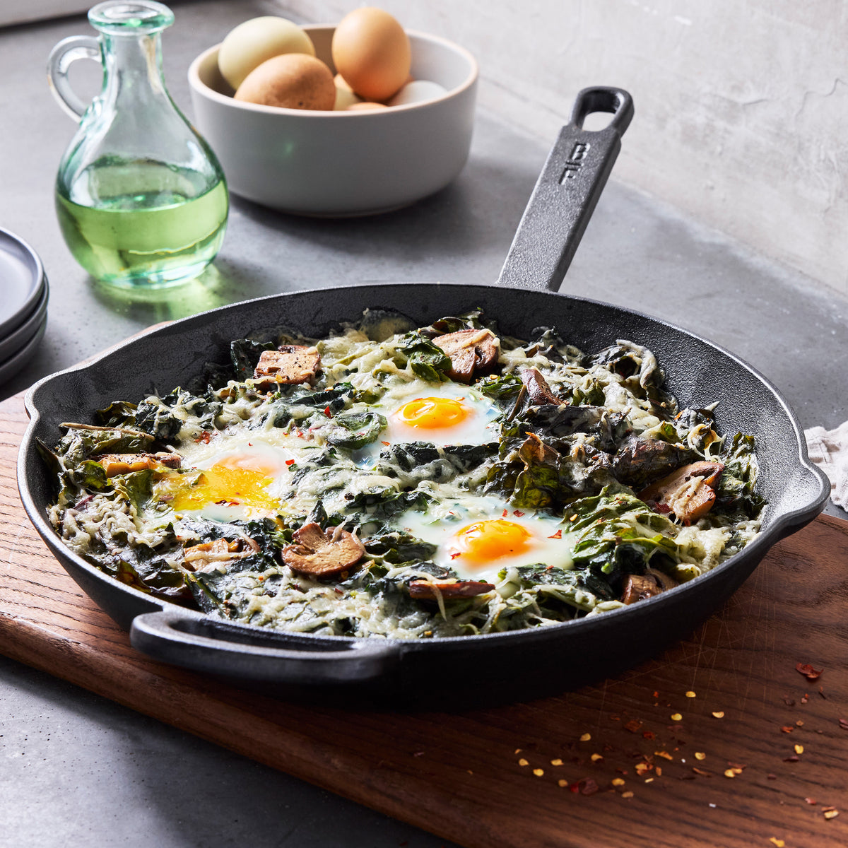 Bobby Flay by GreenPan 10 and 12 Cast Iron Frypan Set - Image 5