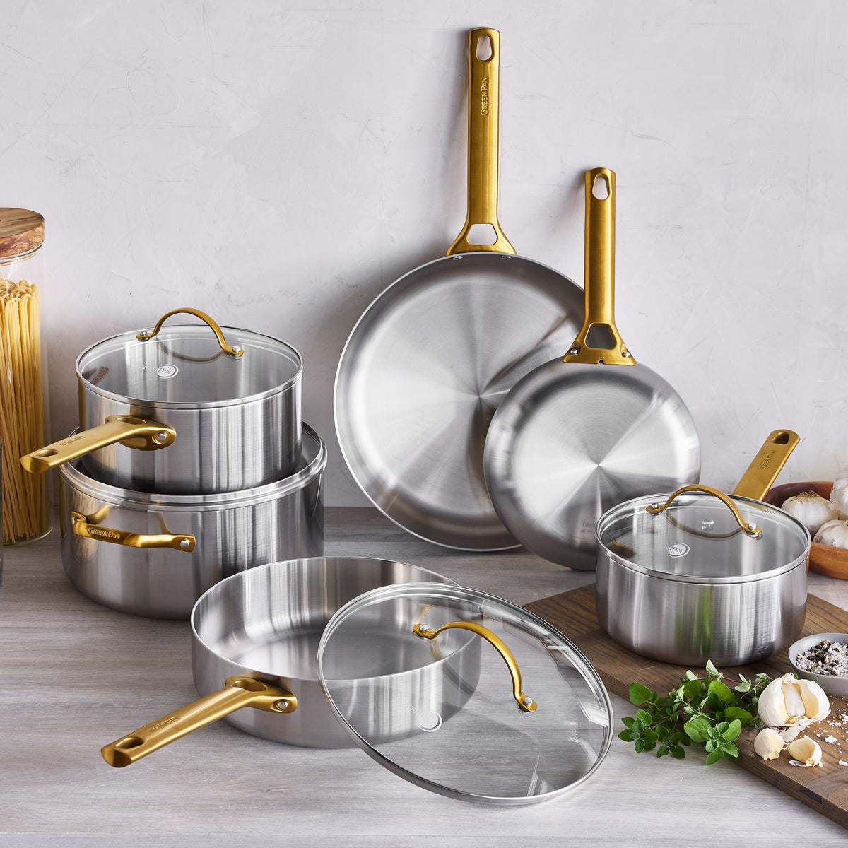 Reserve Stainless Steel 10-Piece Cookware Set - Image 4