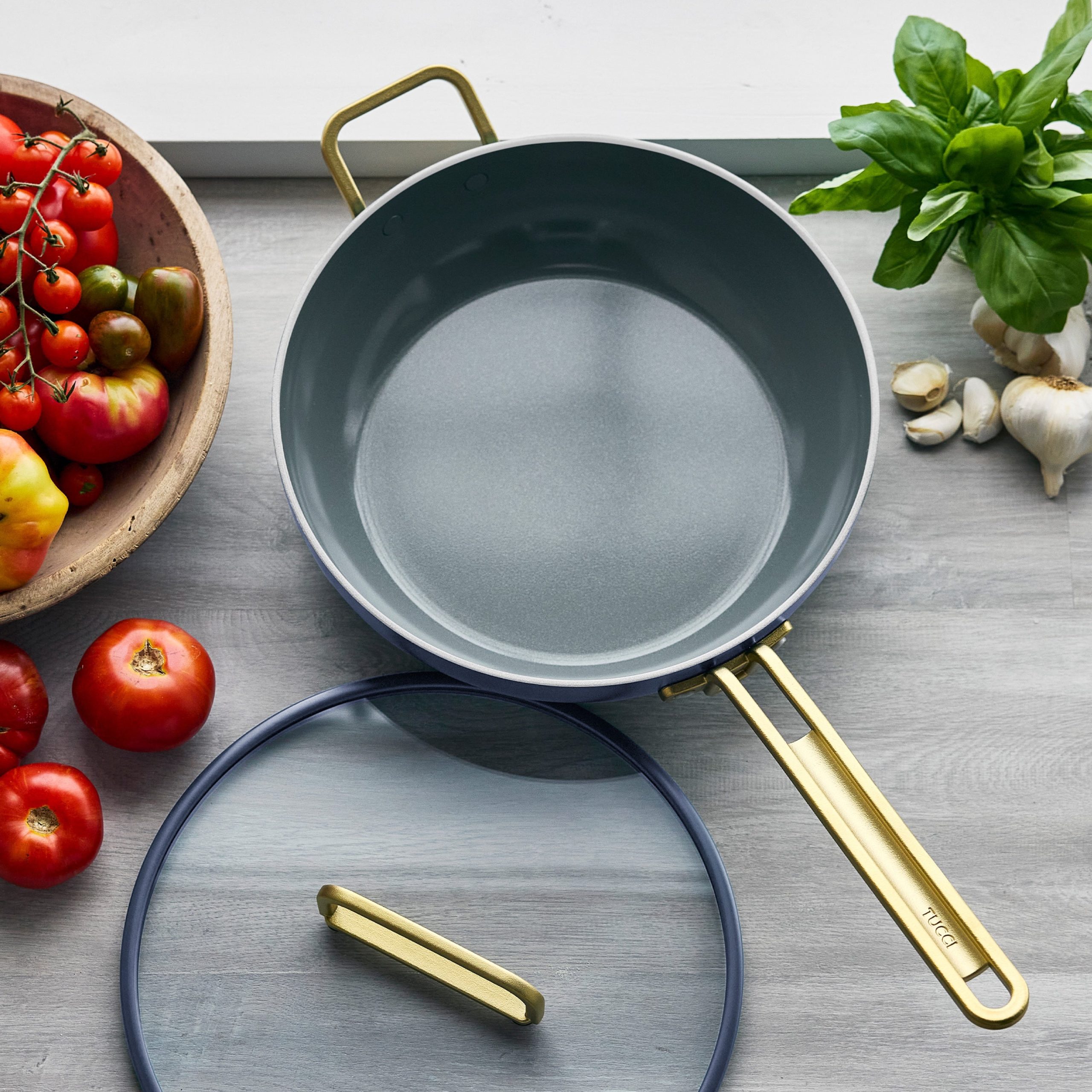 Stanley Tucci™ Ceramic Nonstick 4.5-Quart Stanley Pan Jr. | Marino Blue - Image 4