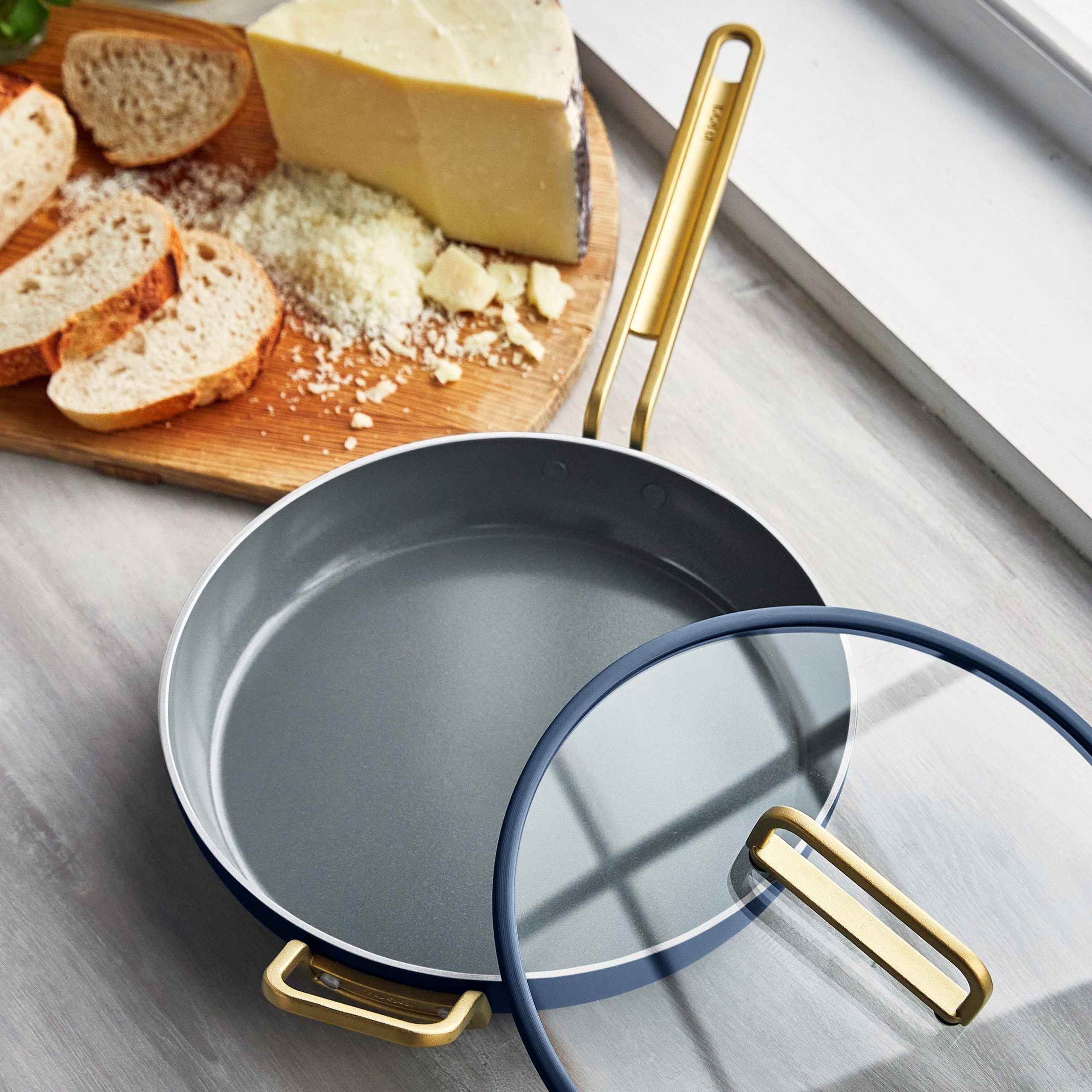Stanley Tucci™ Ceramic Nonstick 12 Frypan with Lid | Marino Blue - Image 6
