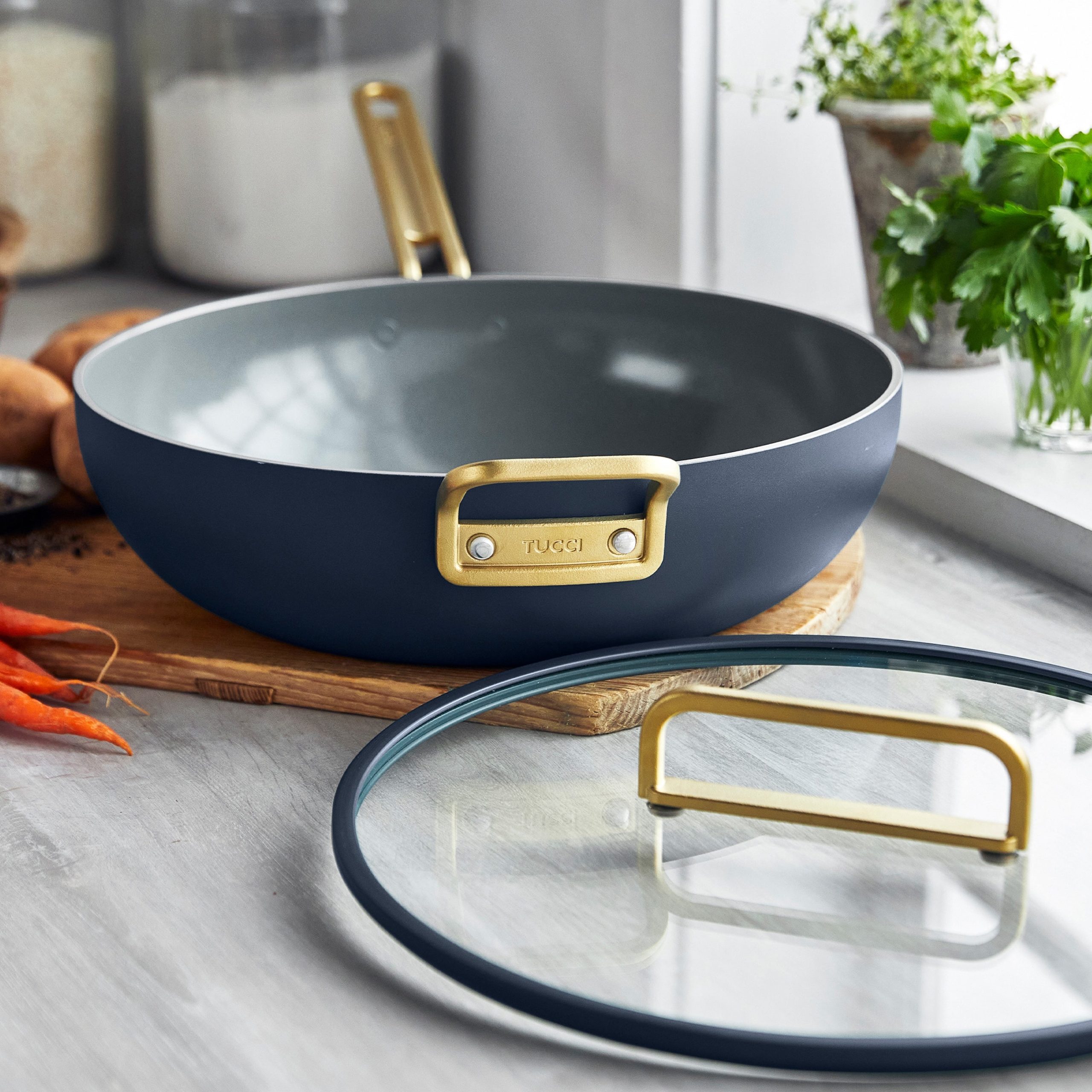 Stanley Tucci™ Ceramic Nonstick 6.5-Quart Essential Stanley Pan | Marino Blue - Image 5
